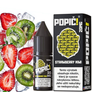 E-LIQUID POPIČ! SALT - STRAWBERRY KIWI (SLADKÁ JAHODA A EXOTICKÉ KIWI) 20MG 10 ml