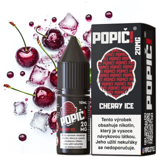 E-LIQUID POPIČ! SALT - CHERRY ICE (SLADKÉ A OSVĚŽUJÍCÍ TŘEŠNĚ) 20MG 10 ml