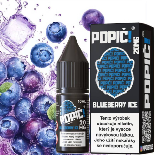 E-LIQUID POPIČ! SALT - BLUEBERRY ICE (LEDOVÁ BORŮVKA) 20MG 10 ml